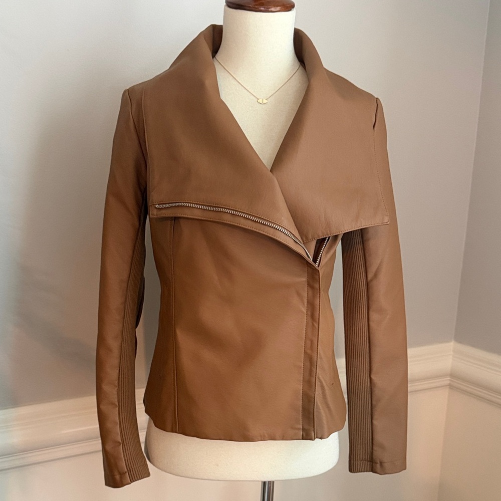NEW Tuckernuck Leather Vegan Asymmetrical Zip Jacket Coat BB Dakota Madden NWOT